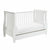 Babymore White Stella Sleigh Drop Side Cot Bed