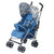 My Babiie Blue and Grey Chevron MB02 Lightweight Stroller - Hey Baby...Hey You