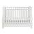 Babymore White Eva Sleigh Cot Bed Dropside with Drawer - Hey Baby...Hey You
