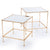 Square Gold Gilt Leaf Gin Shu Metal Nest of Tables - Hey Baby...Hey You