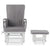 OBaby Deluxe Reclining Glider Chair and Stool Grey & White - Hey Baby...Hey You