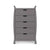 Taupe Grey Stamford curved sleigh chest of draws with 5 draws - HBHY